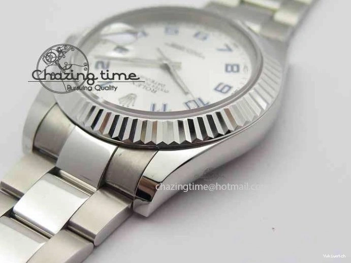 41mm Blue Maker SS Dial SA3136 Bracelet Arabic Silver SS Best On BP 116334 Edition II DateJust 0223